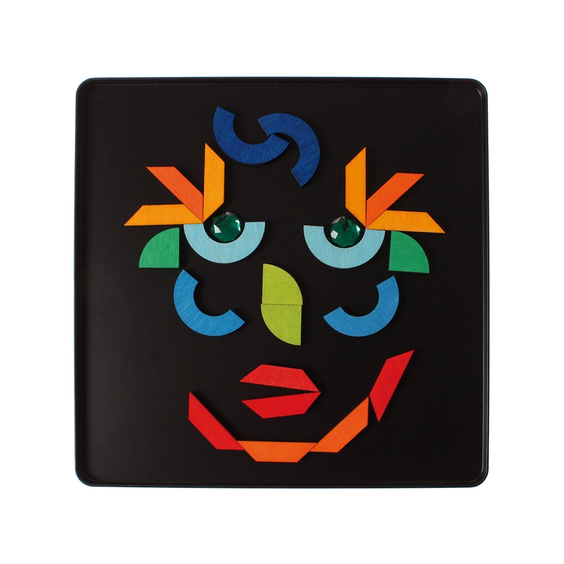GRIMM'S mini magnetic Puzzle Triangle, Square, Circle with Sparkling Parts