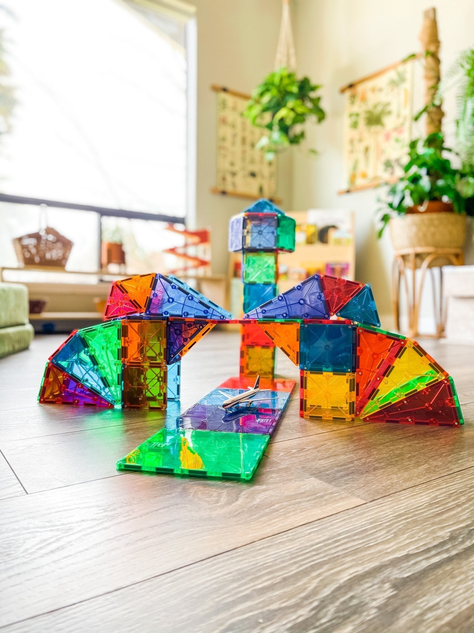 MAGNA-TILES Classic Clear Colors 100 Piece Set